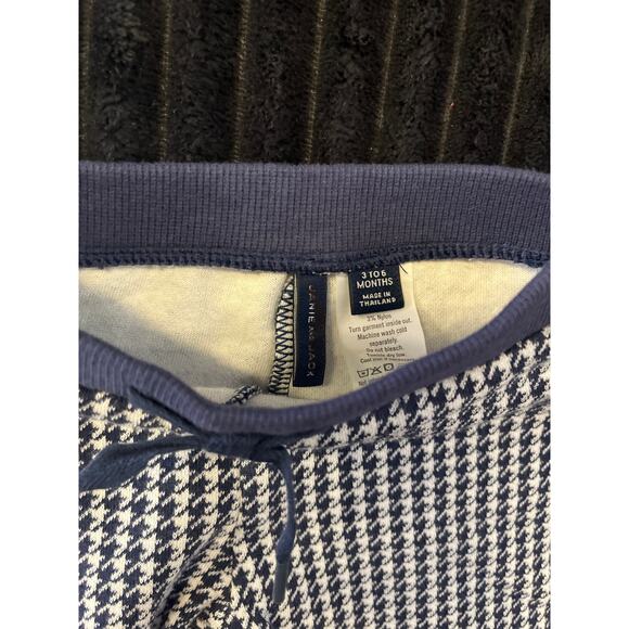 Janie and Jack Baby Boy 3-6M Houndstooth Tapered Leg Pull-On Fleece Joggers NWOT - Picture 3 of 3